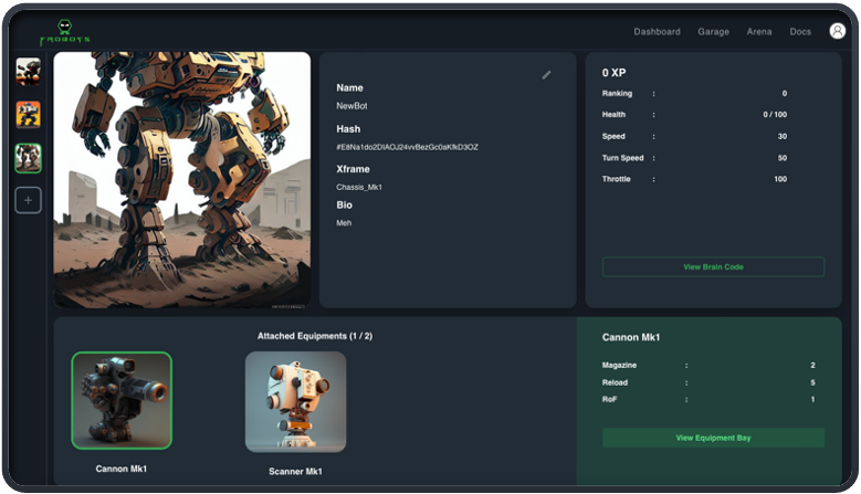 Equip your Frobot